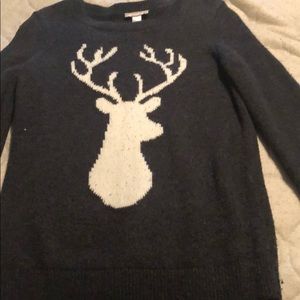 Gray reindeer sweater
